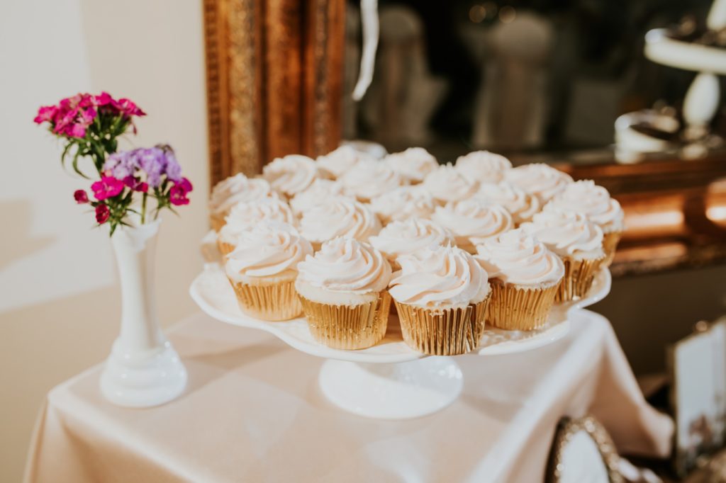 cupcakes on a white tray