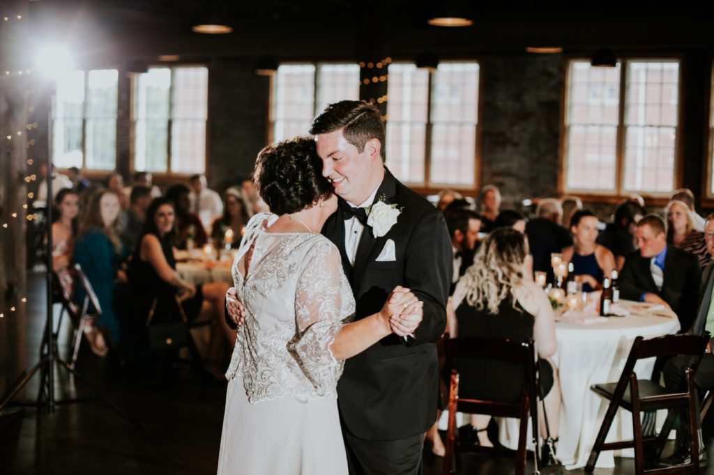 mother son dance during a Tinker House Wedding