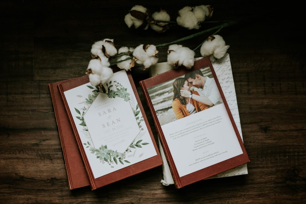 invitations and floral for sara and sean's wedding