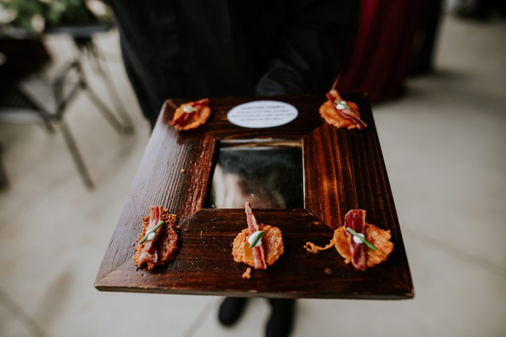 snacks at an industrial wedding in indianapolis