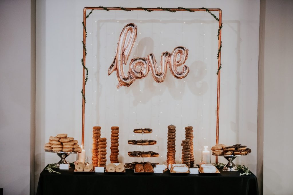 donuts and love inside this VisionLoft Wedding