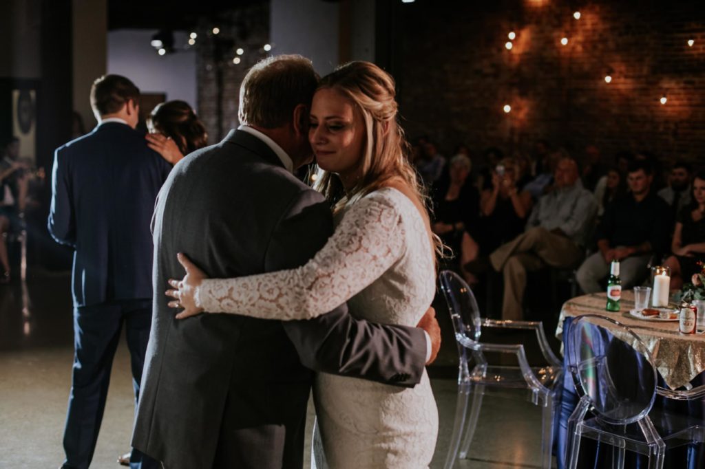 father daughter and mother son dance at a VisionLoft Wedding