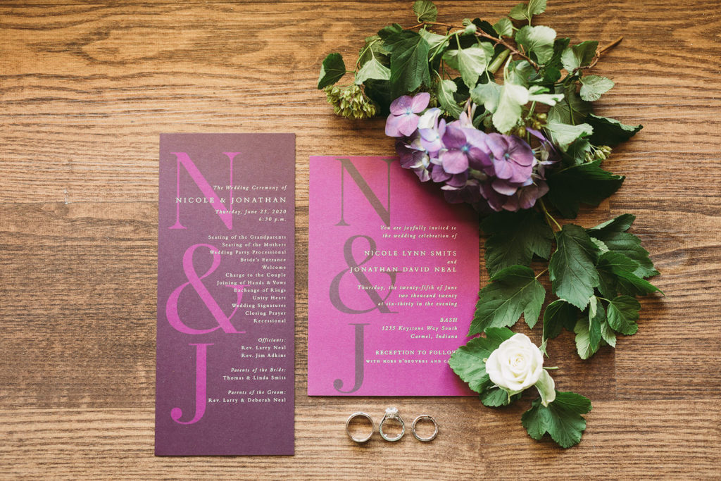 invitations from MINTED for a BASH wedding
