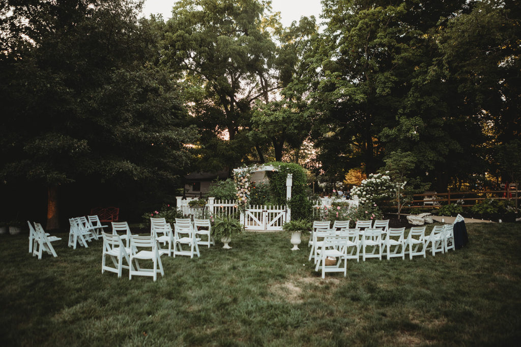 backyard wedding ceremony in carmel