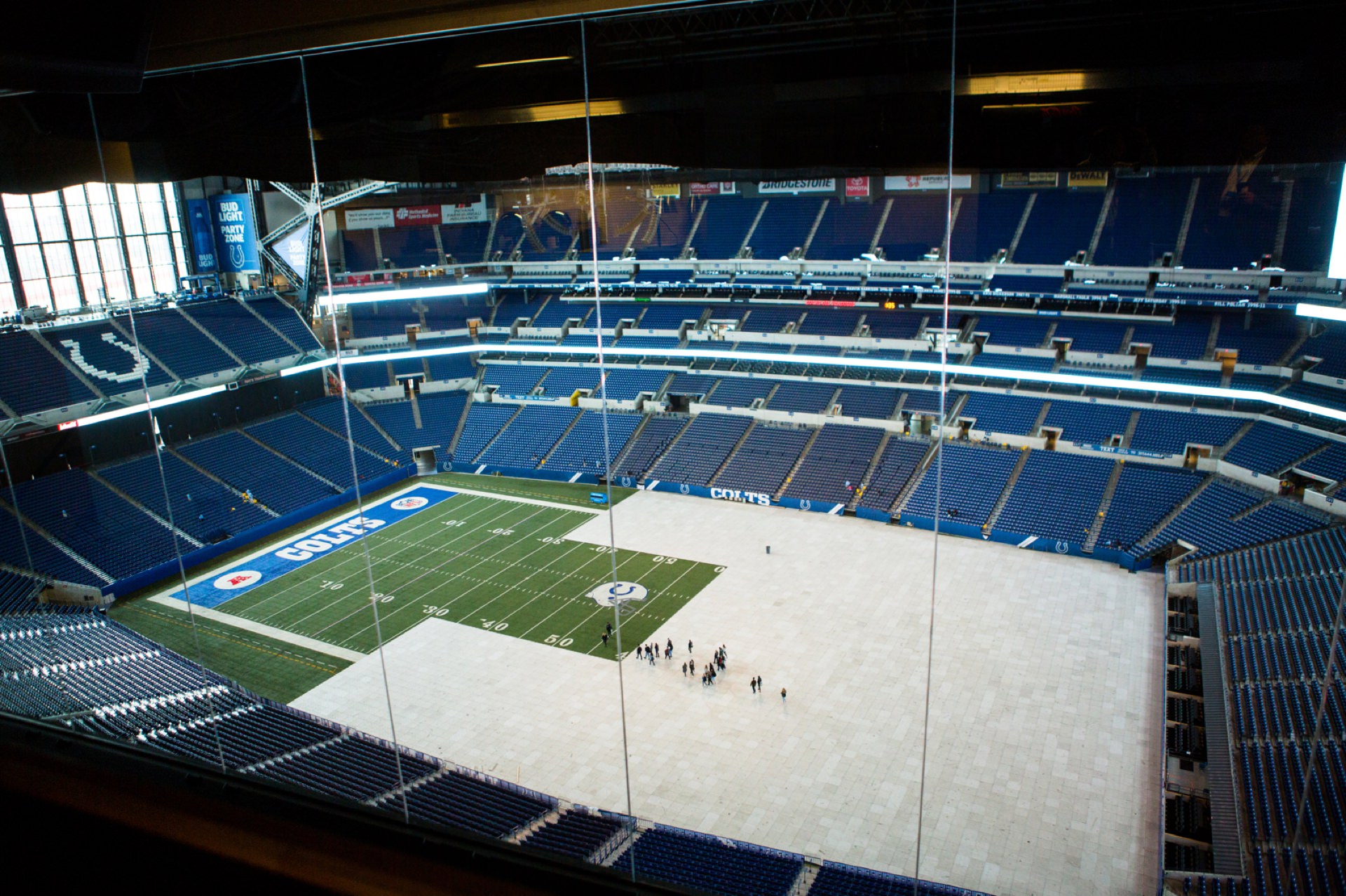 lucas oil stadium completely empty during an event