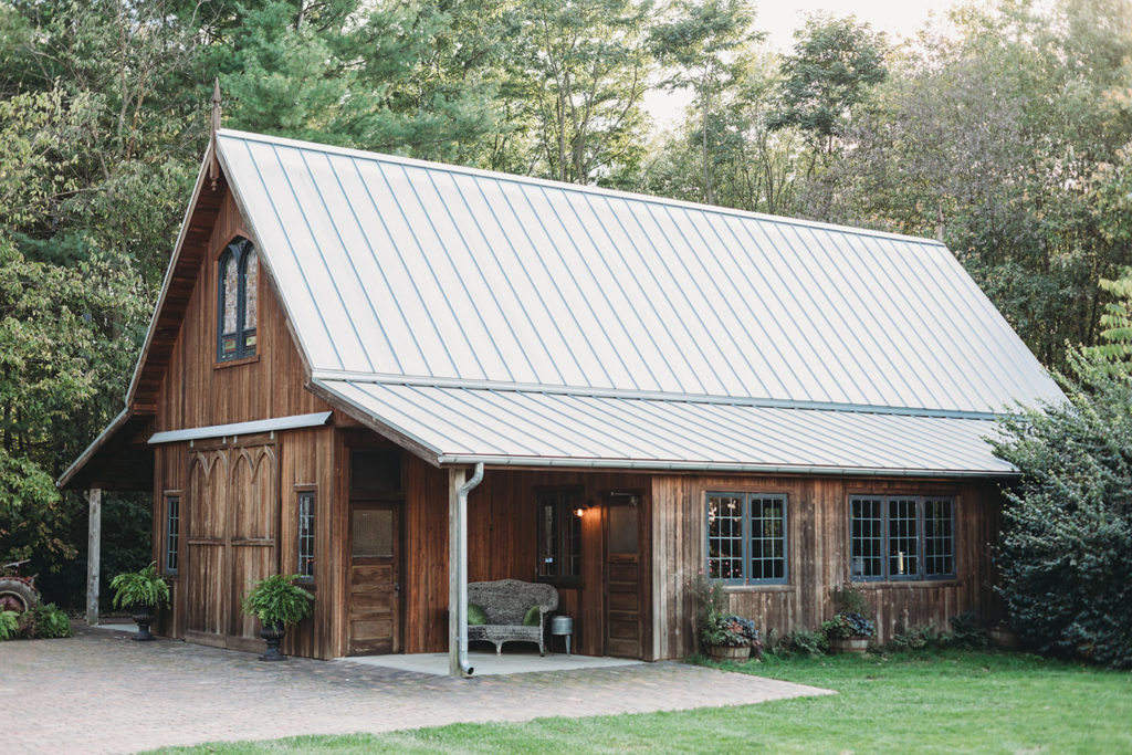 Front view of the Little Grand Barn at Artisan Acres Estate run by Ritz Charles